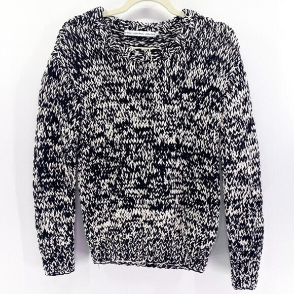 & Other Stories Sweaters - & Other Stories Black And White Chunky Knit Crew Neck Sweater Size X-small